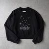 Maison Margiela 女士黑色徽标刺绣短款卫衣