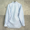 プレイ コムデギャルソン ハートロゴ ストライプ柄 長袖シャツ ブルー