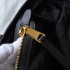 Prada 尼龙和 Saffiano 皮革托特包，带黑色和金色三角形徽标
