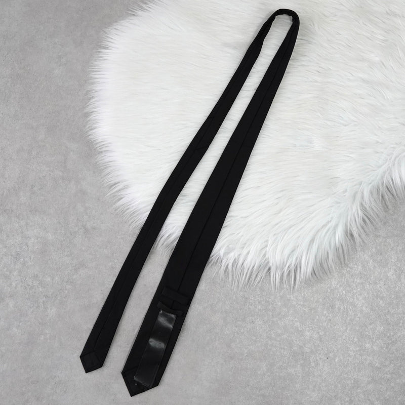 ネクタイ トライアングルロゴ ナイロン ベルト ブラック - NEWSED