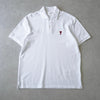 Ami Paris 白色心形标志短袖 Polo 衫