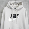Nike 徽标连帽衫（灰白色）