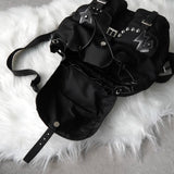 プラダ ポコノ テスート ナイロン サフィアーノレザー ロボット バックパック リュックサック ブラック ギャランティーカード付き - NEWSED