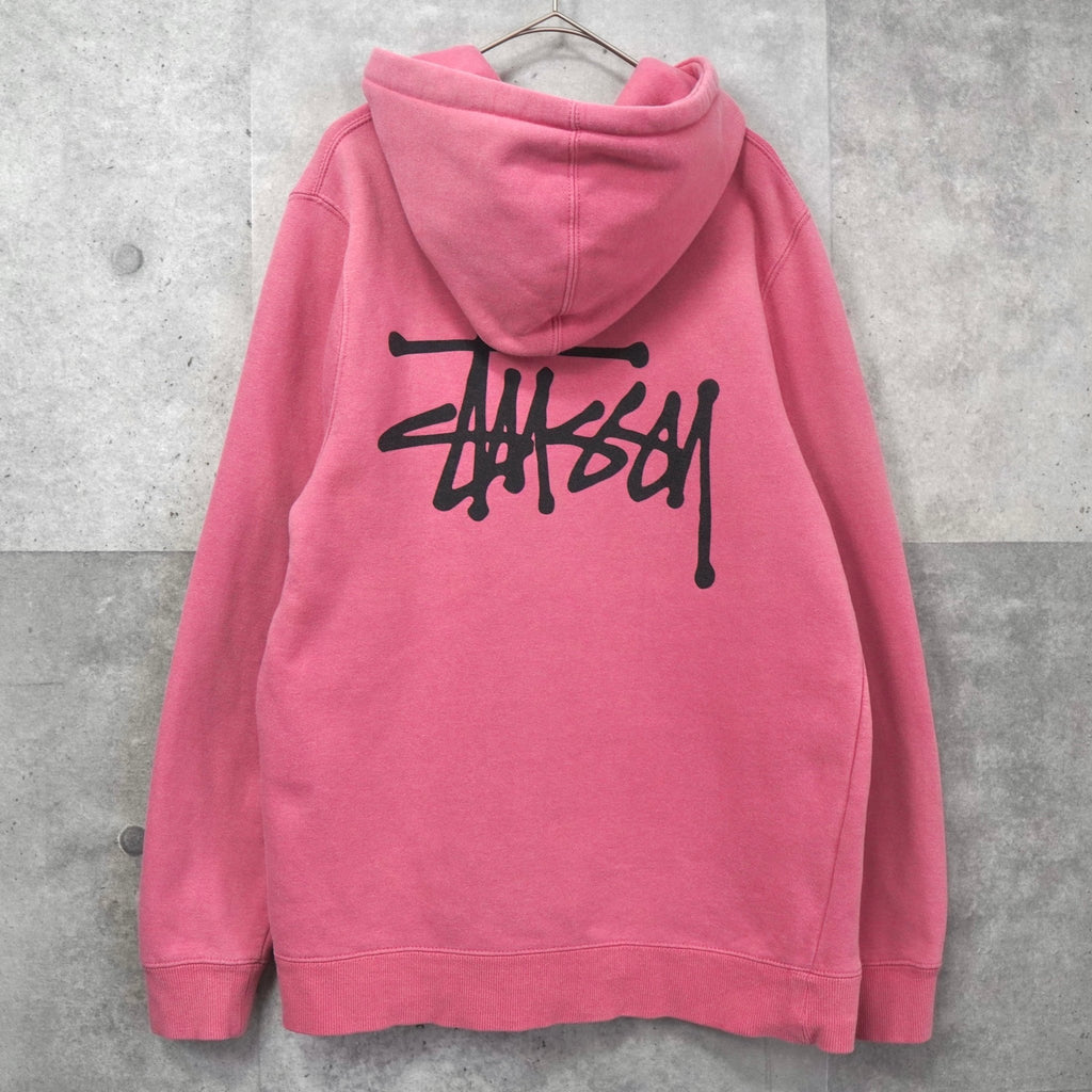 Stüssy 粉色徽标连帽衫