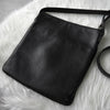 Loewe Logo Leather Shoulder Bag in Black
