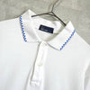 Fred Perry 徽标刺绣短袖 Polo 衫（白色和蓝色）