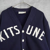 Maison Kitsune College Logo Sweatshirt Cardigan Navy