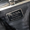 プラダ レザー がま口 プラスチックチェーン ミニハンドバッグ ブラック