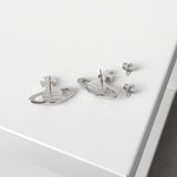 ヴィヴィアン ウエストウッド オーブ ラインストーン シルバー ピアス 箱付き - NEWSED