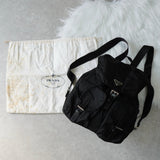 プラダ ポコノ テスート ナイロン / レザー リュックサック ブラック ギャランティカード付き - NEWSED