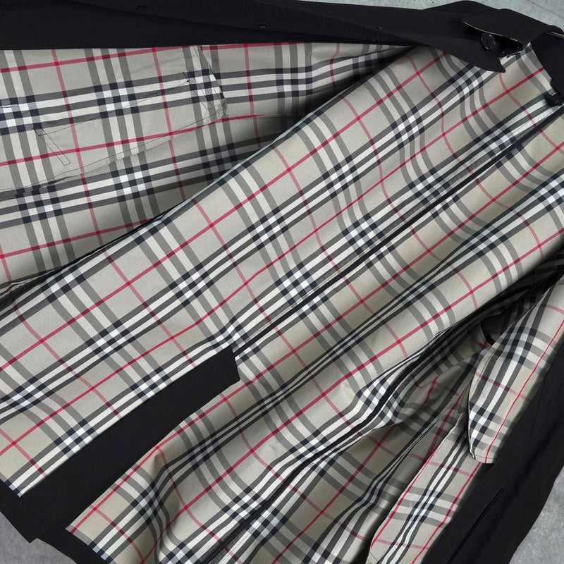 バーバリー ライナー リバーシブル 中綿ジャケット ミドルコート メンズ ブラック - NEWSED