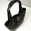 Chanel Coco Mark Wild Stitch Calfskin Handbag in Black