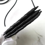 ボッテガ ヴェネタ イントラチャート レザー 二つ折り財布 ウォレットバック ブラック - NEWSED