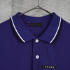 Prada 橡胶徽标海军蓝短袖 Polo 衫
