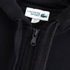 Lacoste 徽标拉链连帽衫派克大衣黑色