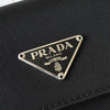 プラダ トライアングルロゴ ナイロン 三つ折り財布 ブラック 箱付き