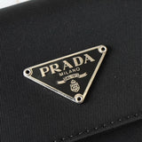 プラダ トライアングルロゴ ナイロン 三つ折り財布 ブラック 箱付き - NEWSED