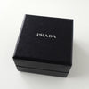 Prada Skull Charm Key Ring Keychain Silver