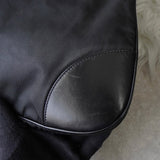 プラダ ポコノ テスート ナイロン / レザー トライアングルロゴ ショルダーバッグ ブラック - NEWSED