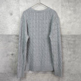 ポロ ラルフローレン スモールポニー ケーブル編み コットン ニット グレー - NEWSED