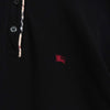 Burberry 黑色马标刺绣 Nova 格纹短袖 Polo 衫
