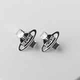 ヴィヴィアン ウエストウッド オーブ ラインストーン シルバー ピアス 箱付き - NEWSED