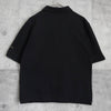 Burberry 徽标 Nova 格纹半拉链短袖 Polo 衫（黑色）