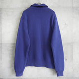 ポロ スポーツ ラルフローレン ハーフジップ カラー ニット ロゴ刺繍 パープル - NEWSED