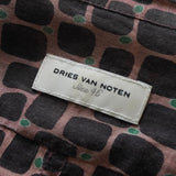 ドリス ヴァンノッテン シルク 総柄 長袖シャツ ブラウン - NEWSED