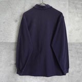 フレッドペリー ロゴ刺繍 長袖ポロシャツ ネイビー - NEWSED