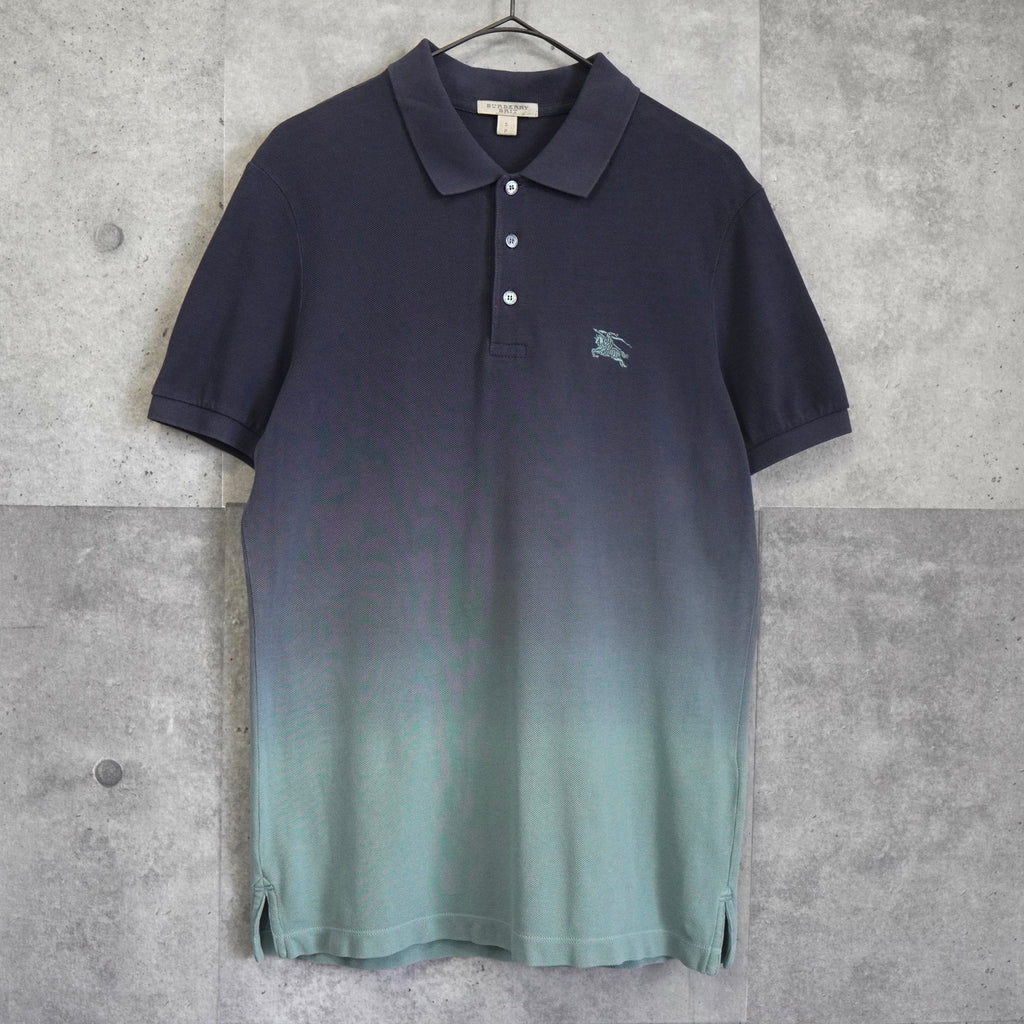 Burberry Brit Horse Logo 渐变色短袖 Polo 衫（海军蓝/蓝色）