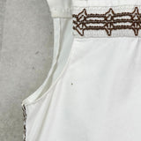 プラダ 刺繍 ノースリーブ シャツ ブラウス ホワイト レディース - NEWSED