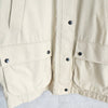 Burberry Vintage Corduroy Collar Overalls Half Coat Cotton Jacket Ivory