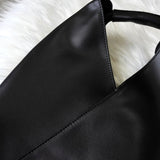 エムエムシックス メゾン マルジェラ レザー ジャパニーズバッグ スモール クラシック ハンドバッグ ブラック - NEWSED