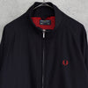 フレッドペリー ブルゾン スウィングトップ ロゴ刺繍 ブラック