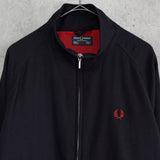 フレッドペリー ブルゾン スウィングトップ ロゴ刺繍 ブラック - NEWSED