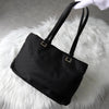 Prada Tessuto / Leather Tote Bag Black