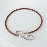 エルメス ジャンボブレス レザー シルバー / ブラウン - NEWSED