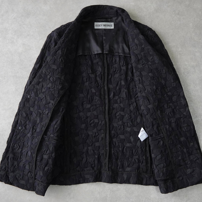 イッセイミヤケ フラワー ナイロン シングル イージー セットアップ ブラック レディース - NEWSED