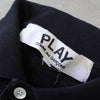 プレイ コムデギャルソン ハート ロゴ 半袖ポロシャツ ブラック