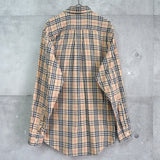 バーバリー ロンドン ノバチェック ホースロゴ 刺繍 長袖シャツ ベージュ - NEWSED