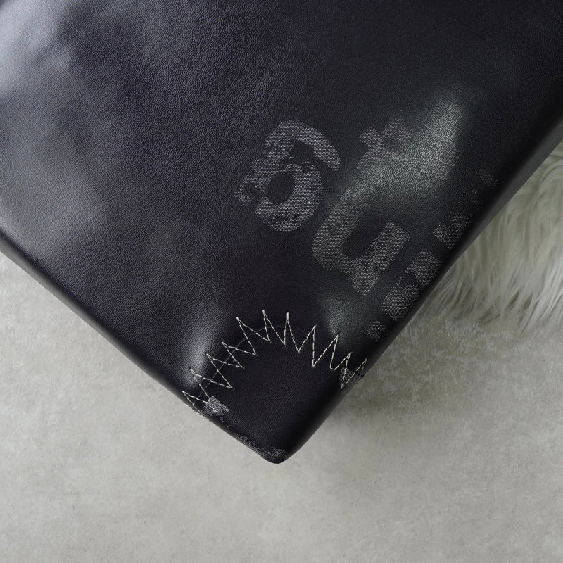 コムデギャルソン ステッチ トートバッグレザー ネイビー / ブラウン - NEWSED