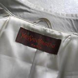 イヴ サンローラン ヴィンテージ ウール ロングコート ステンカラーコート レディース ライトグレー - NEWSED