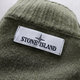 ストーンアイランド ハーフジップ ウールブレンド ニット セーター カーキ メンズ - NEWSED