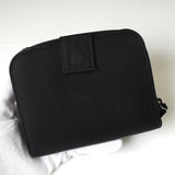 プラダ テスート ポコノ ナイロン トライアングルロゴ ラウンドファスナー 二つ折り財布 ブラック - NEWSED