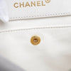シャネル ココマーク マトラッセ ターンロック ラムスキン チェーン ショルダーバッグ  ホワイト