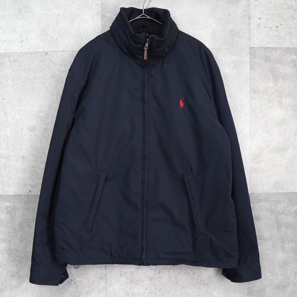 Polo Ralph Lauren logo embroidered nylon jacket blouson navy