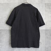 Fred Perry logo embroidered checkered short sleeve polo shirt in grey