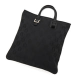 ロエベ アナグラム キャンバス / レザー トートバッグ ブラック - NEWSED