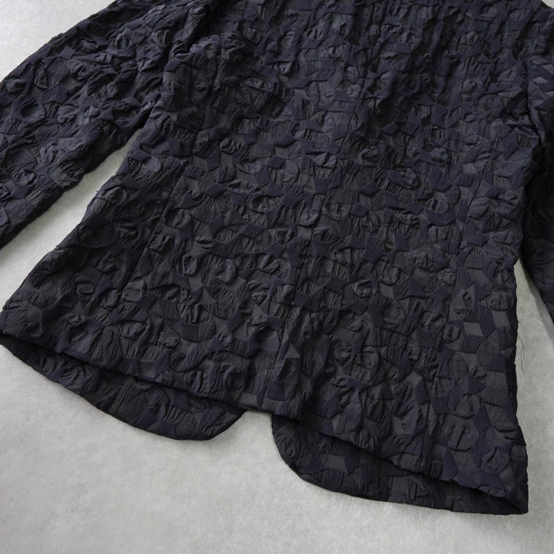 イッセイミヤケ フラワー ナイロン シングル イージー セットアップ ブラック レディース - NEWSED